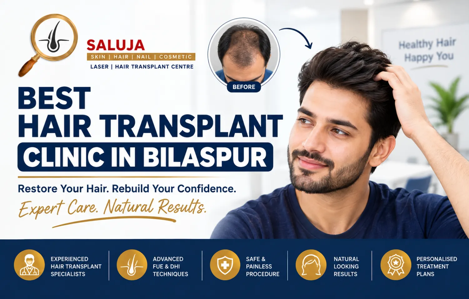 Best hair transplant clinic in Bilaspur